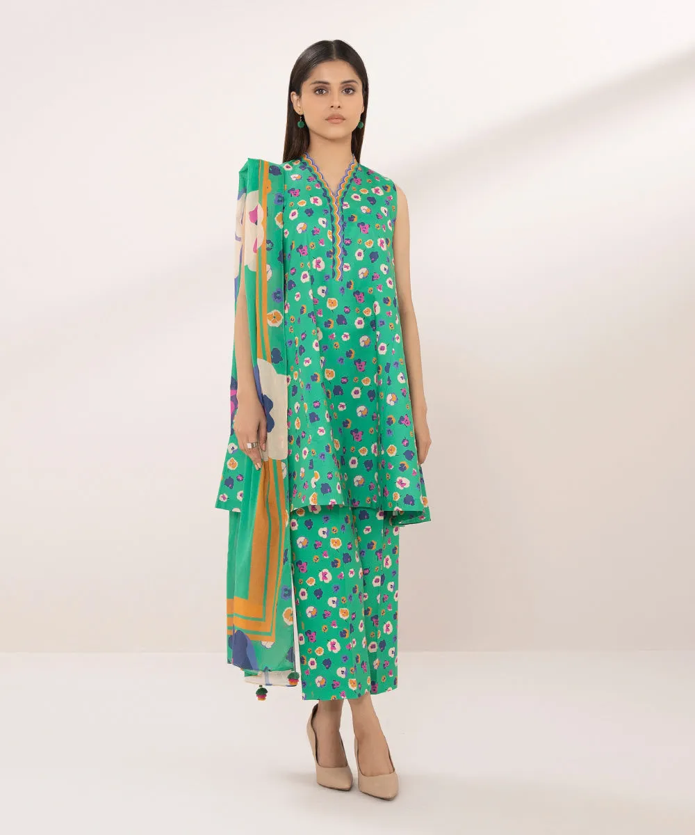 3 Piece - Printed Lawn Suit