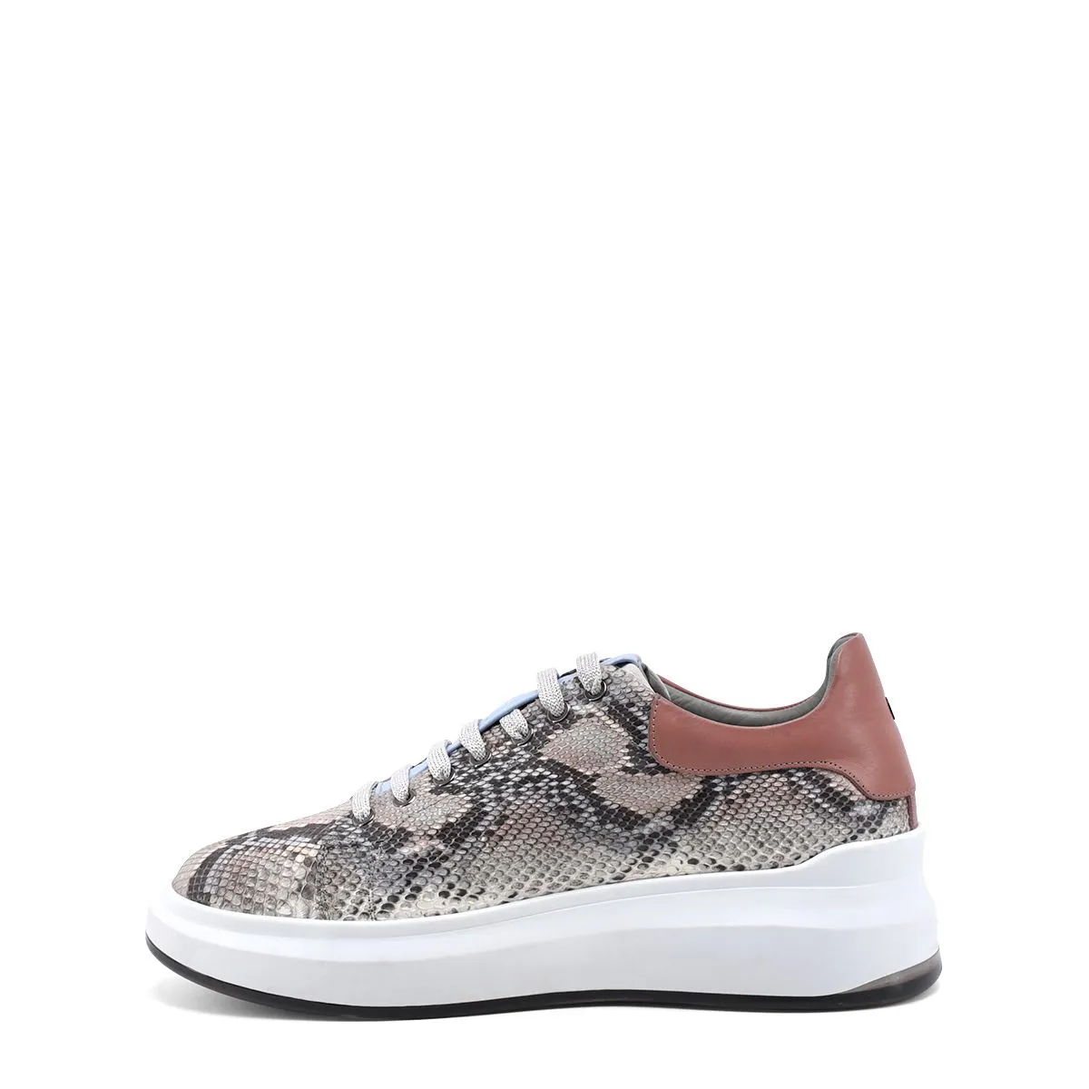 4P4PBKN - Cuadra blue casual fashion python sneakers for women