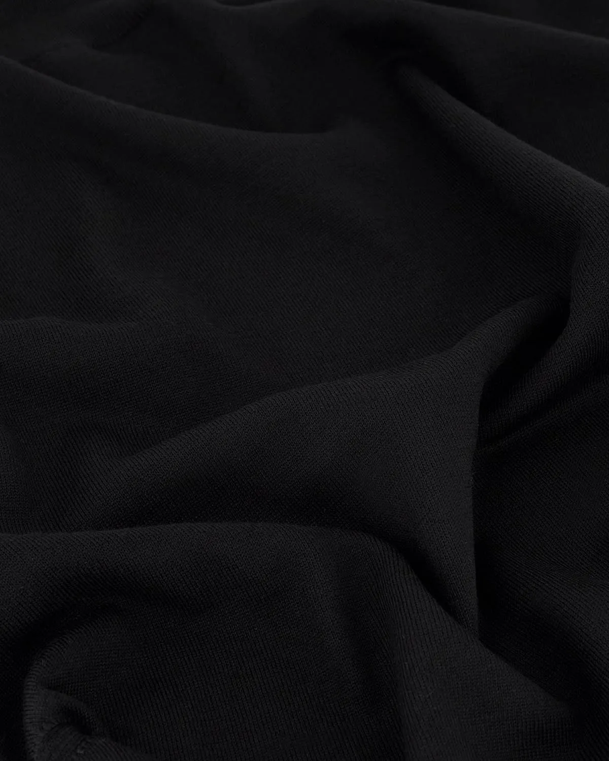 Black Merino Wool Crew Neck Sweater