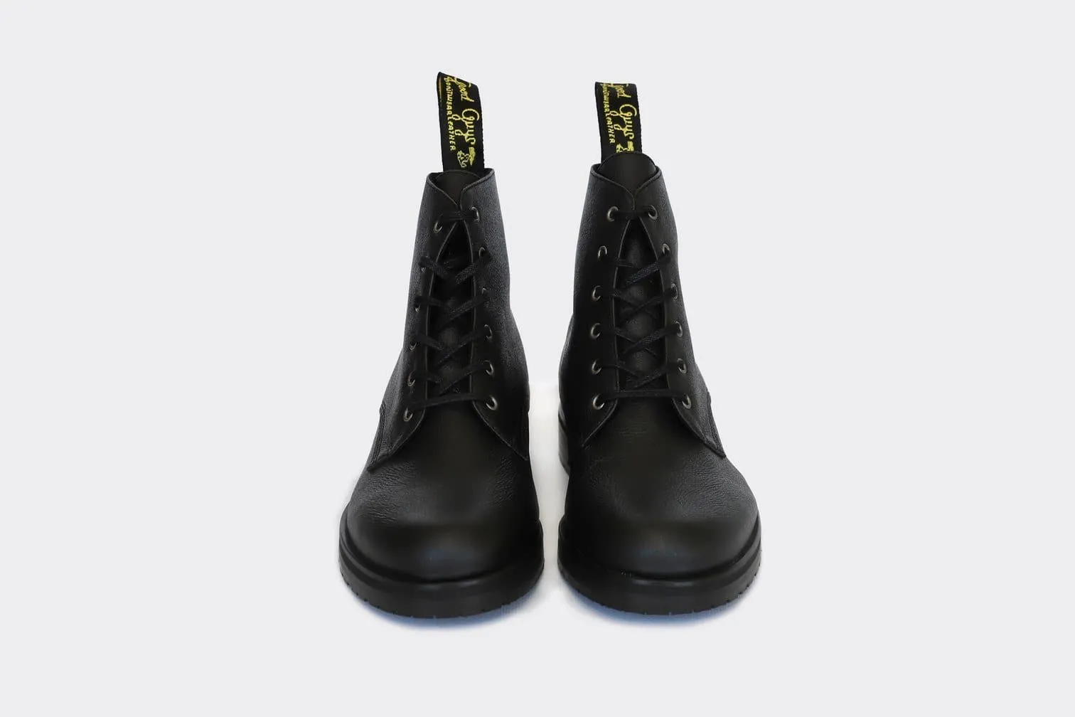 'Blaze' vegan apple-leather  lace-up boot by Good Guys Don't Wear Leather - black