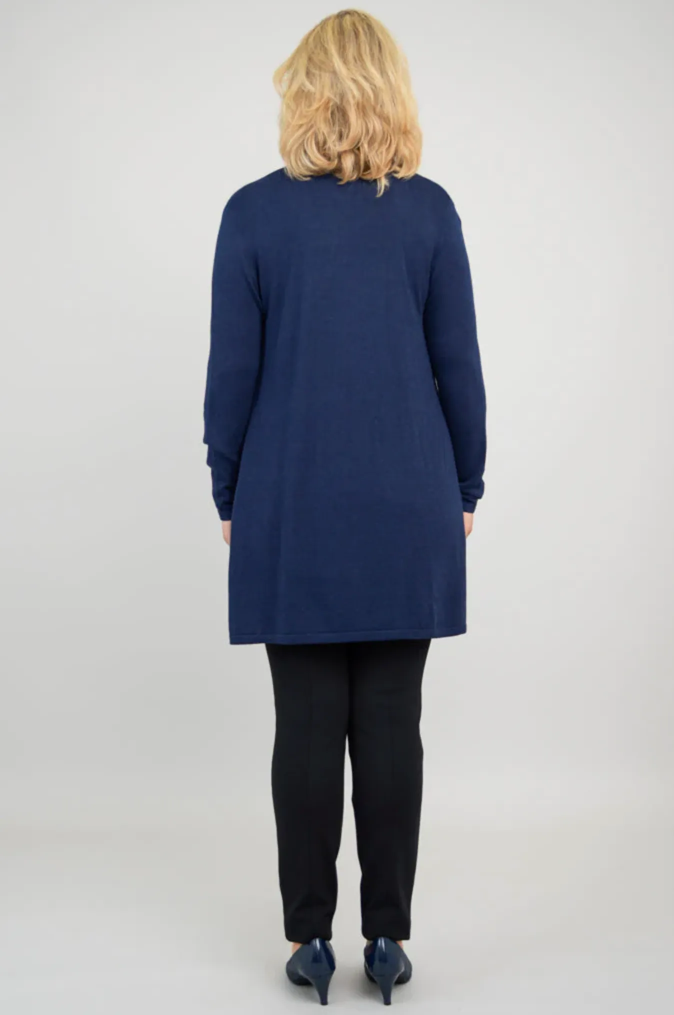 Blue Sky Justine cardigan, long bamboo-cotton