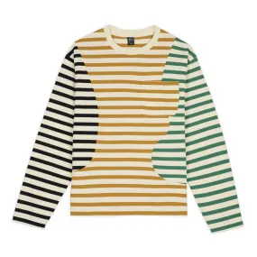 Brain Dead Organic Paneled Stripe LS Tee