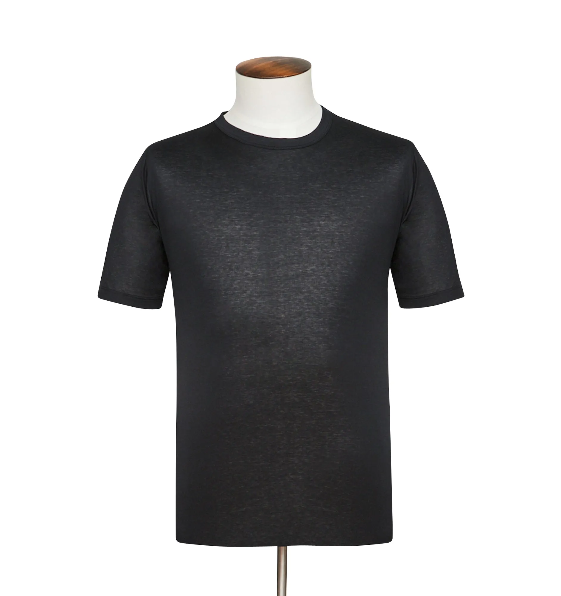 Bresciani Black Fitted Cotton Tee