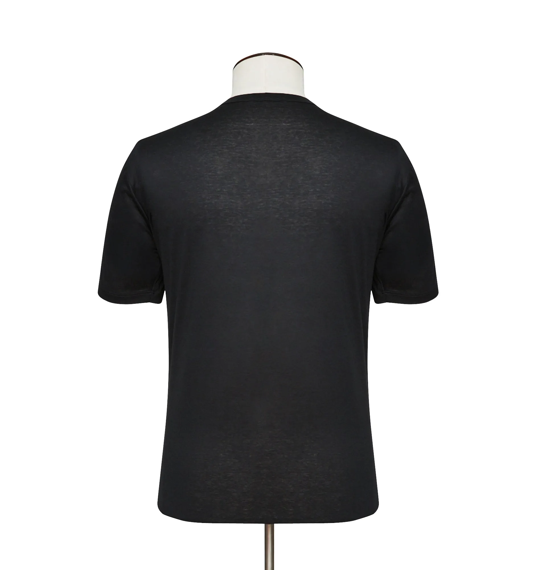 Bresciani Black Fitted Cotton Tee