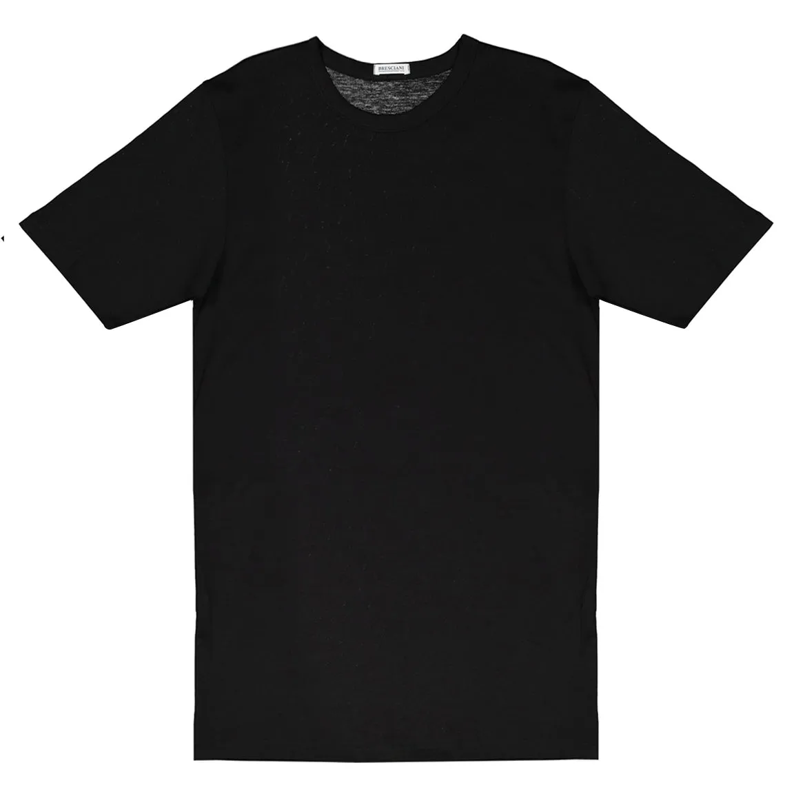 Bresciani Black Fitted Cotton Tee