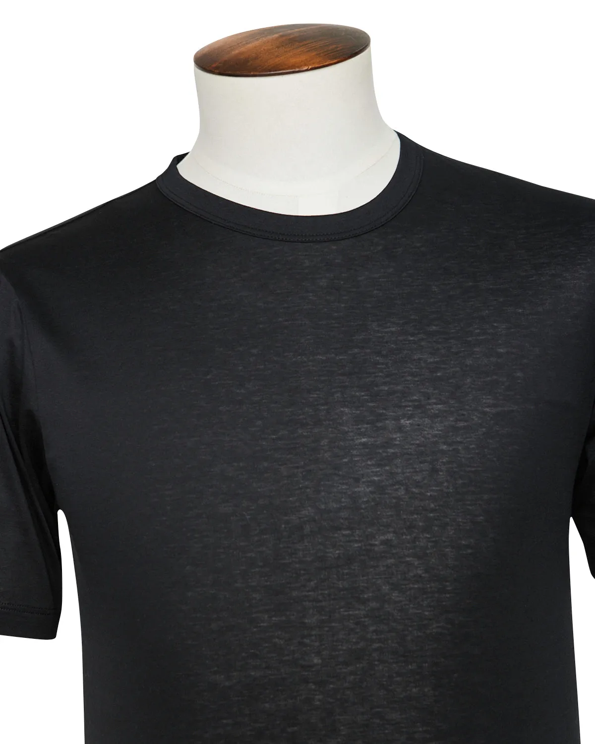 Bresciani Black Fitted Cotton Tee