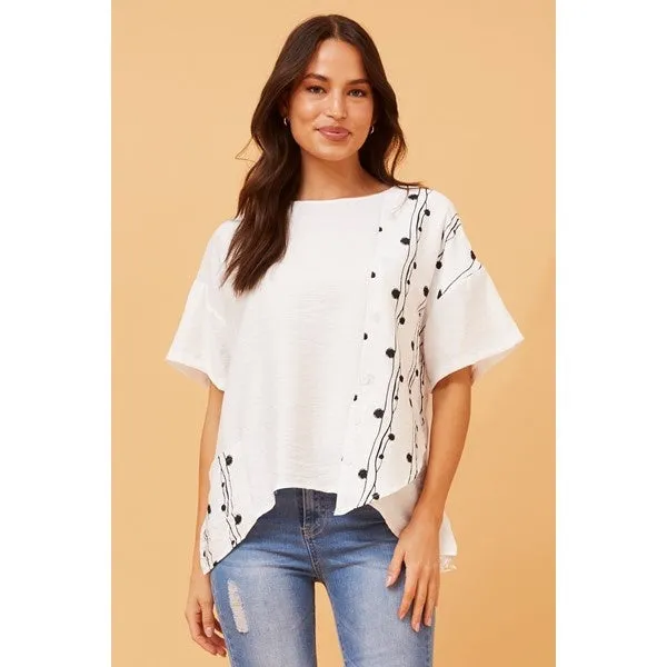 BRIELLA ABSTRACT PRINT TOP