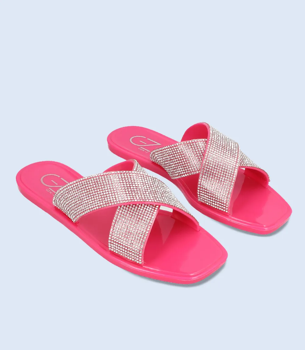 BW7104-FUSCHIA-Women Casual Slipper