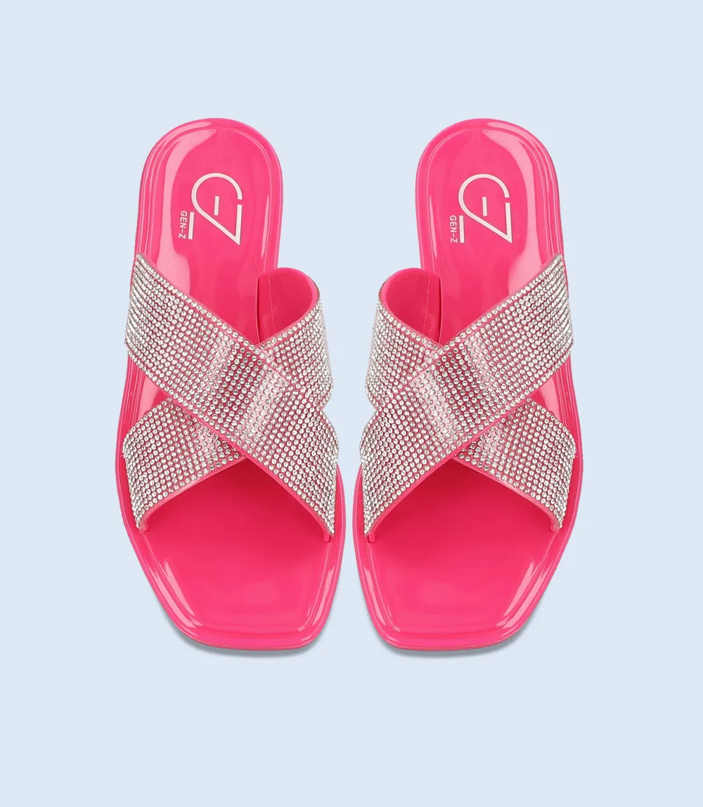 BW7104-FUSCHIA-Women Casual Slipper