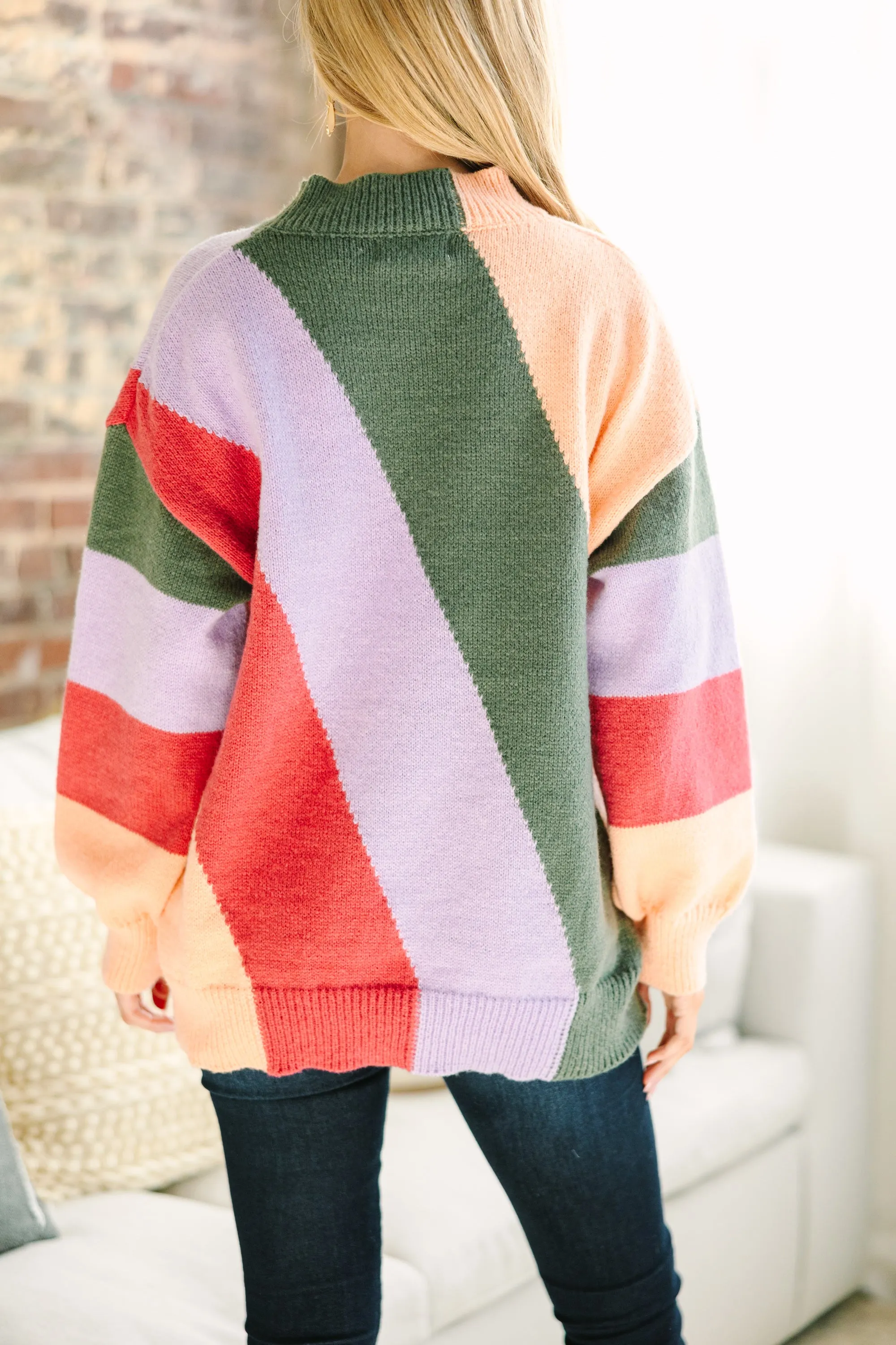 Can't Help But Love You Multi Colorblock Sweater