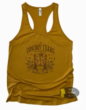 Cowboy Tears On The Rocks Western Women's Tank Top