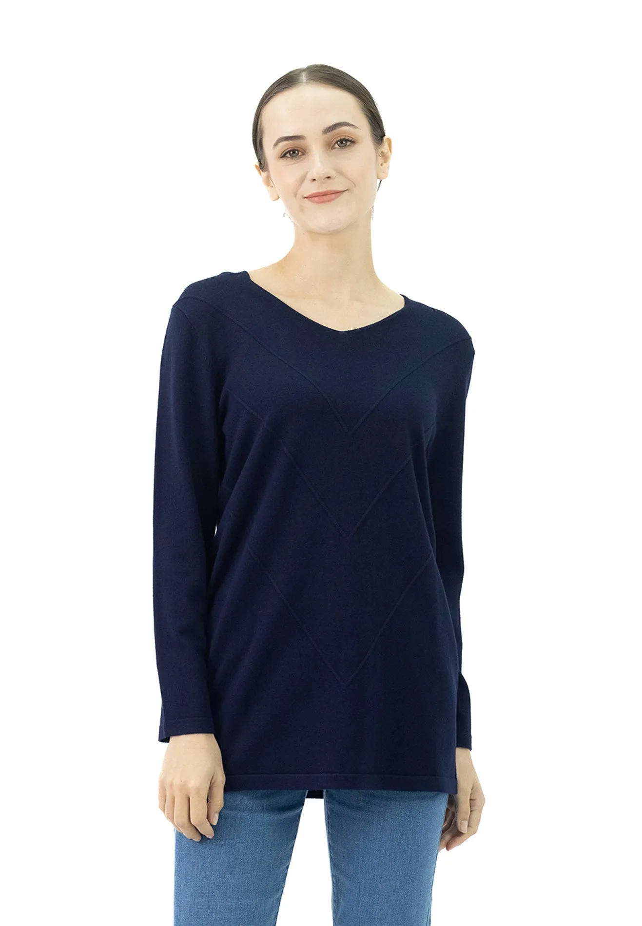 DAISY By VOIR Solid V Neck Jumper Knitted Top