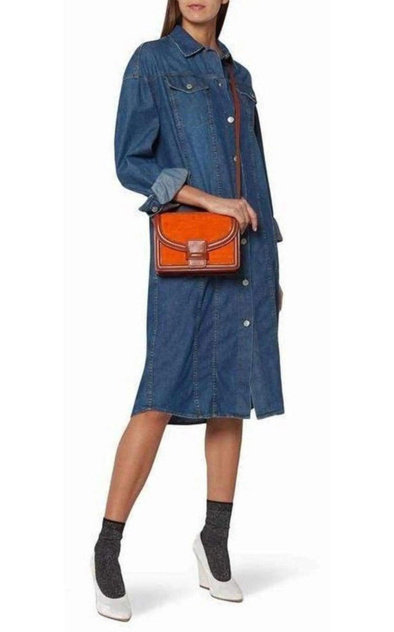 Doralie Blue Denim Shirt Dress