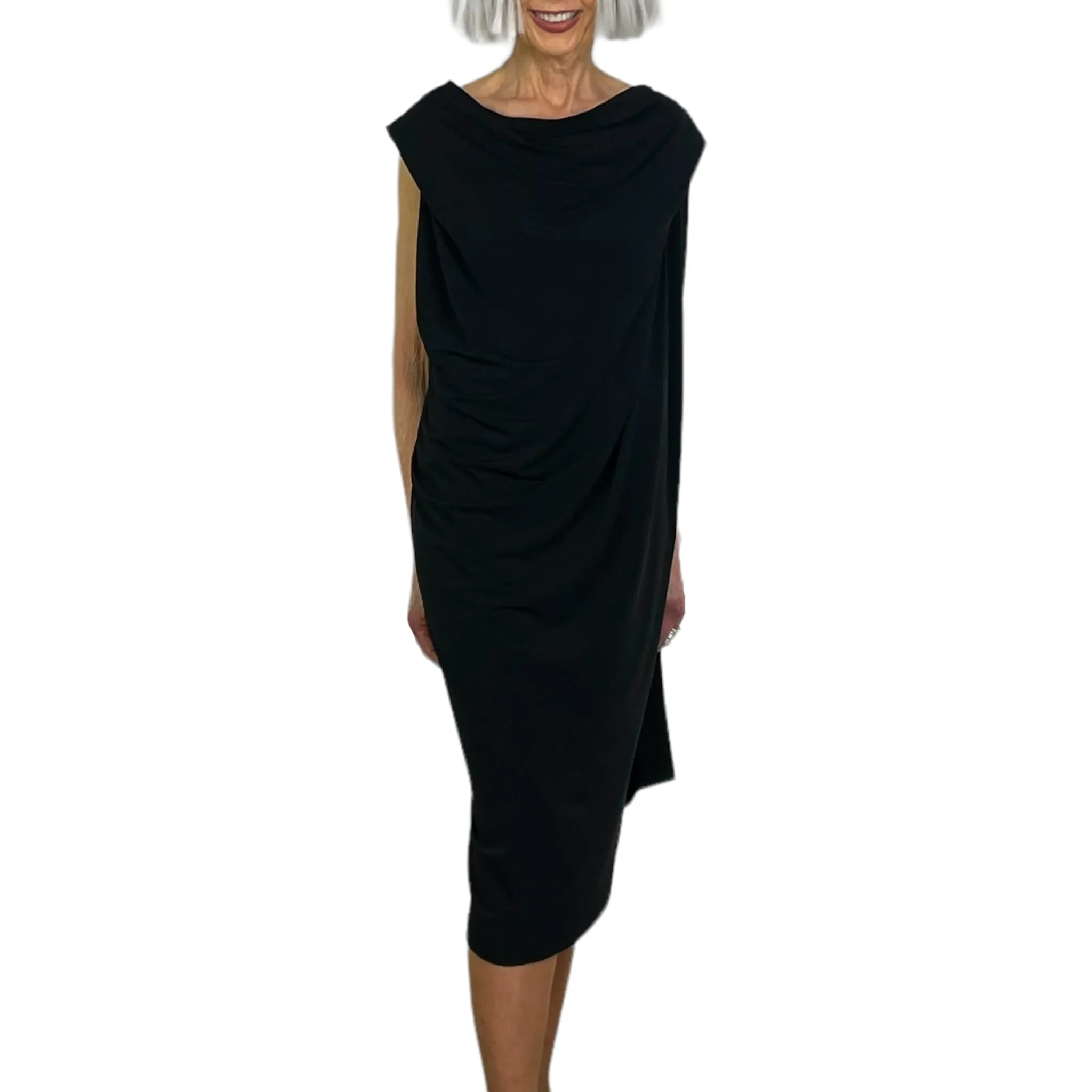 DRAPE JERSEY-46 DRESS