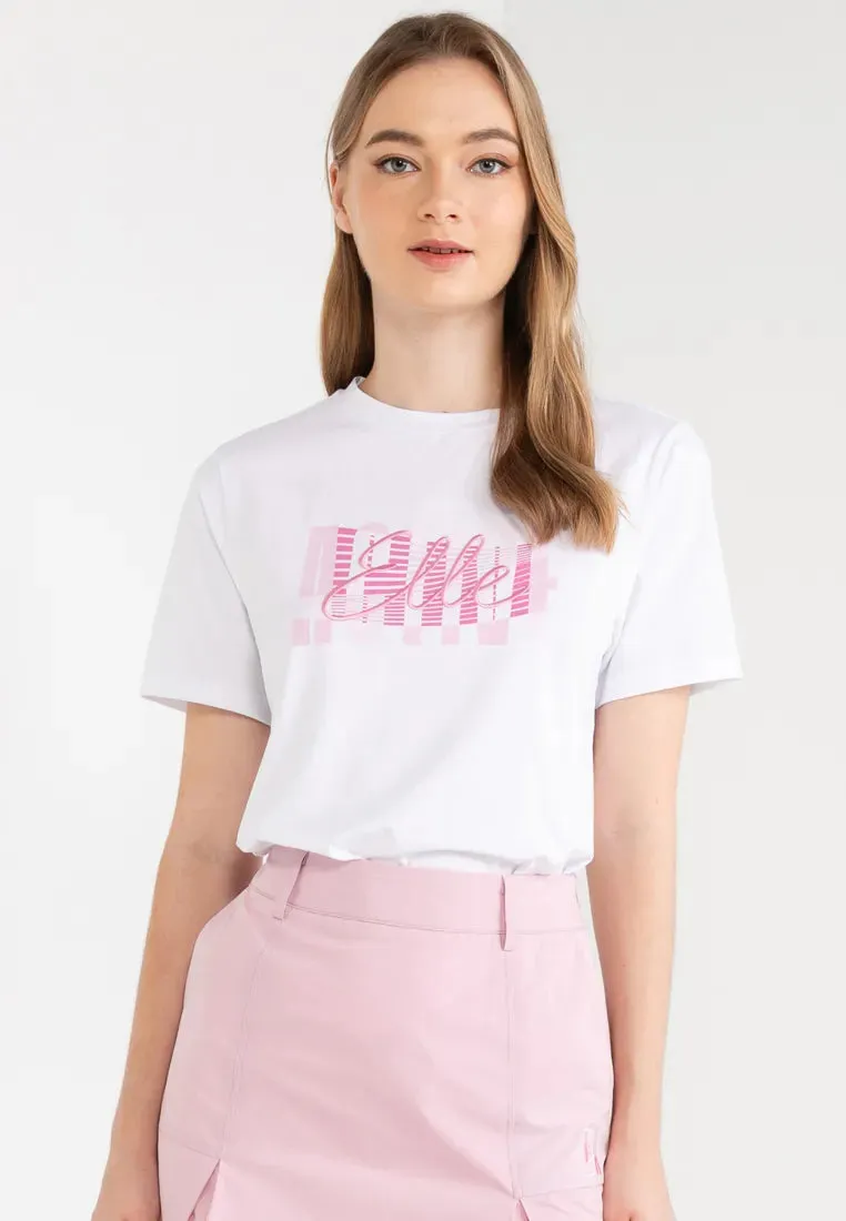 ELLE Active Calligraphy Logo Print Big Tee