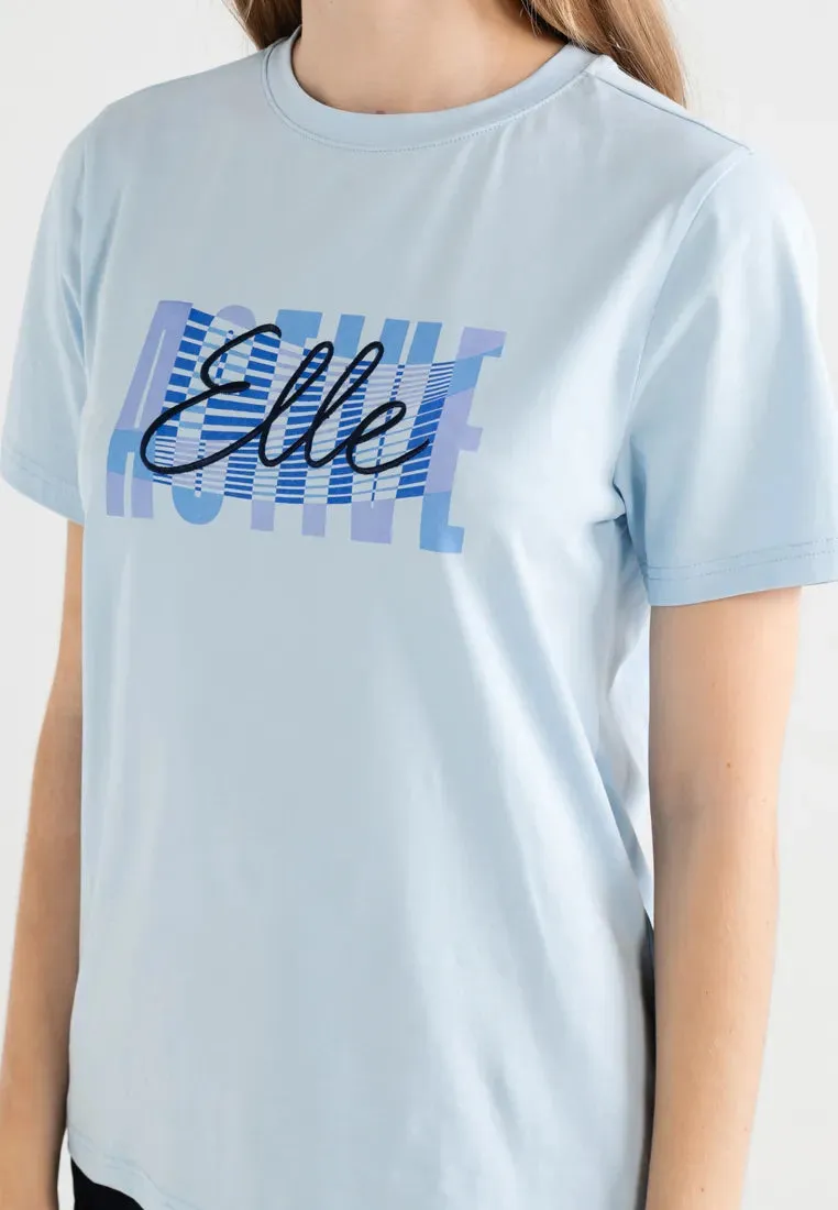 ELLE Active Calligraphy Logo Print Big Tee