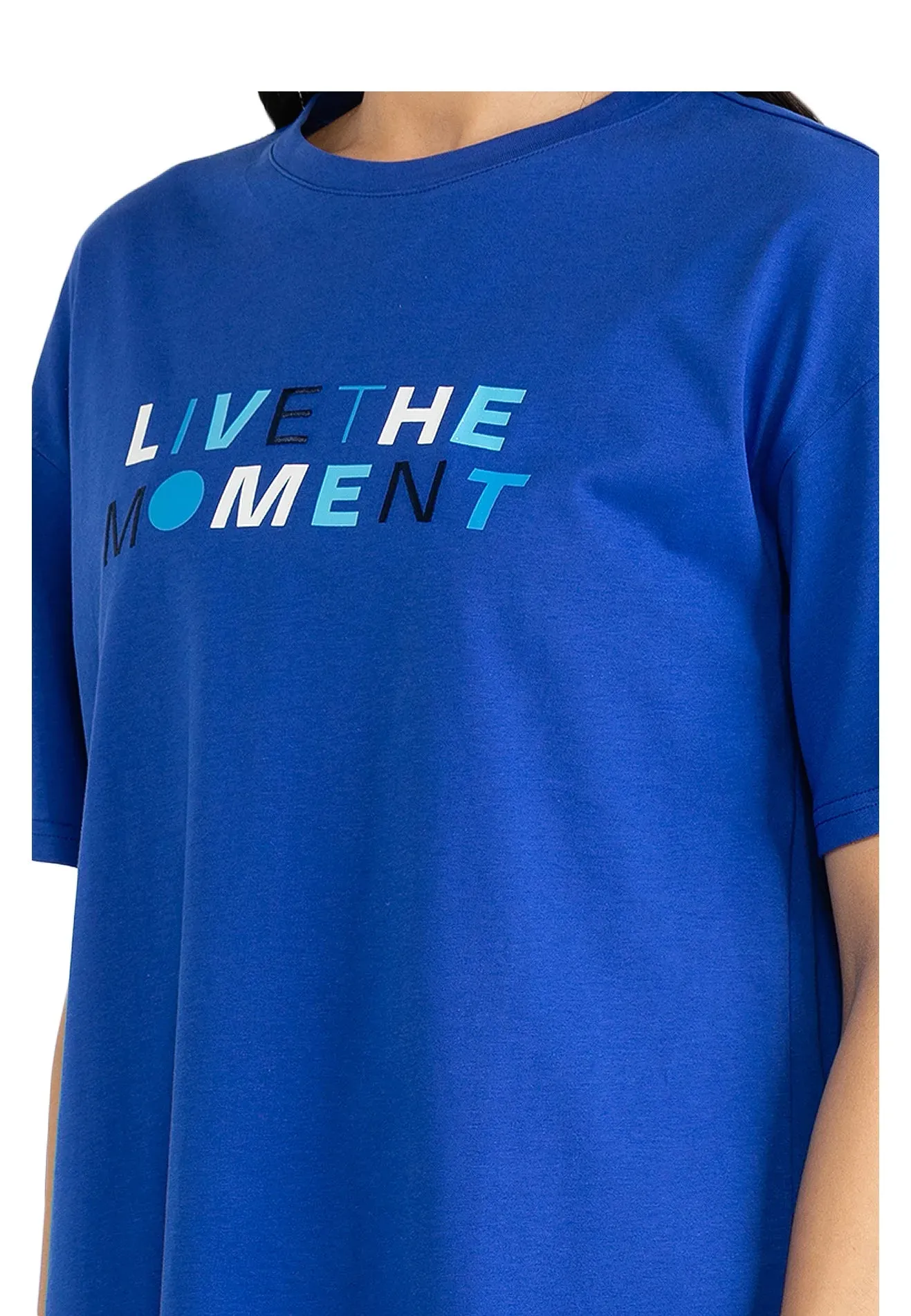 ELLE Active Live The Moment Logo Basic Tee