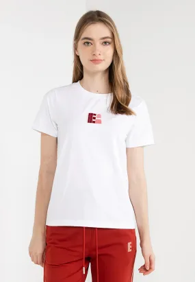 ELLE Active Rhinestone Logo Tee