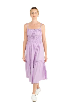 ELLE Apparel Sleeveless Tiered Hem Maxi Dress