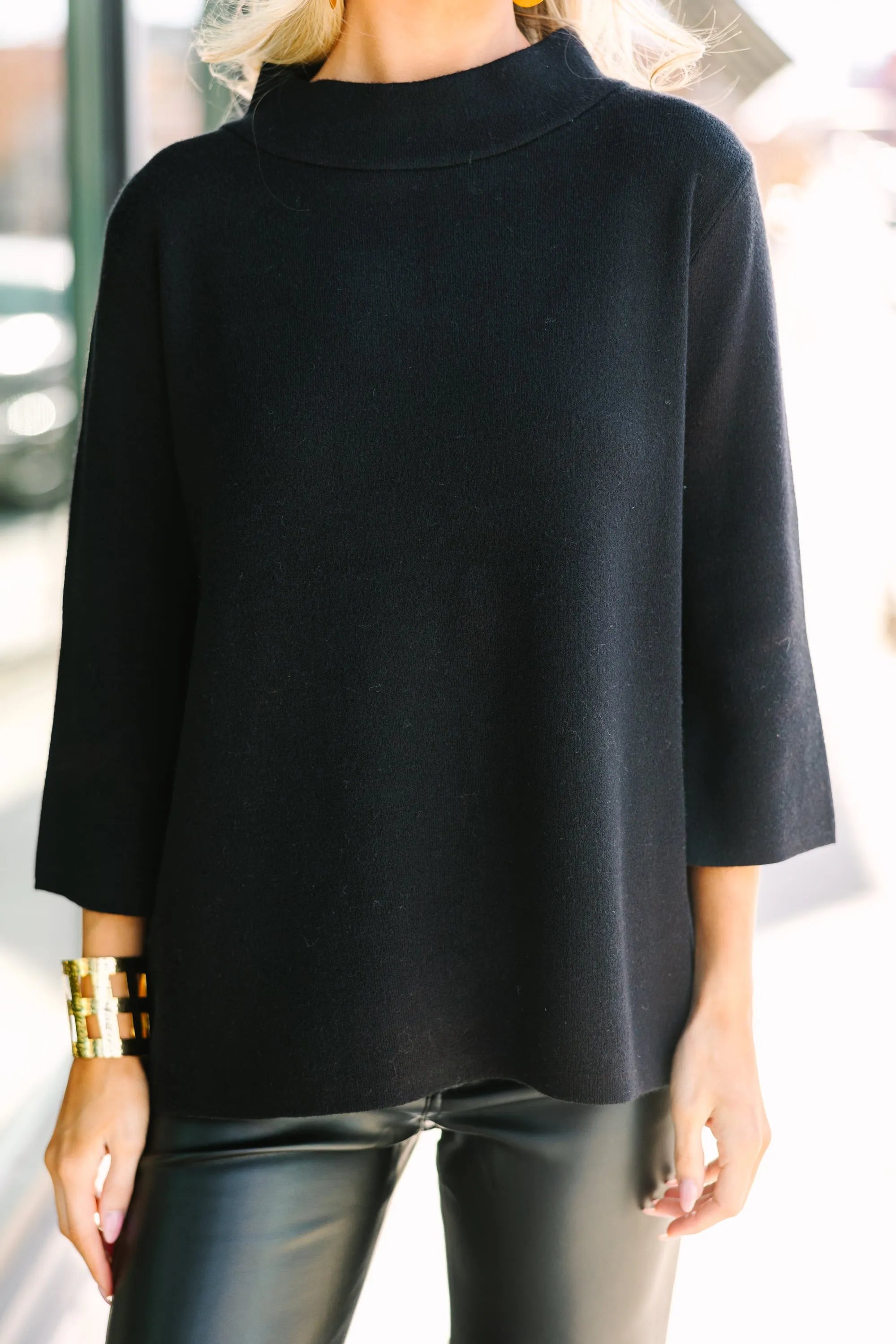 Fate: Feeling Fine Black Mock Neck Sweater