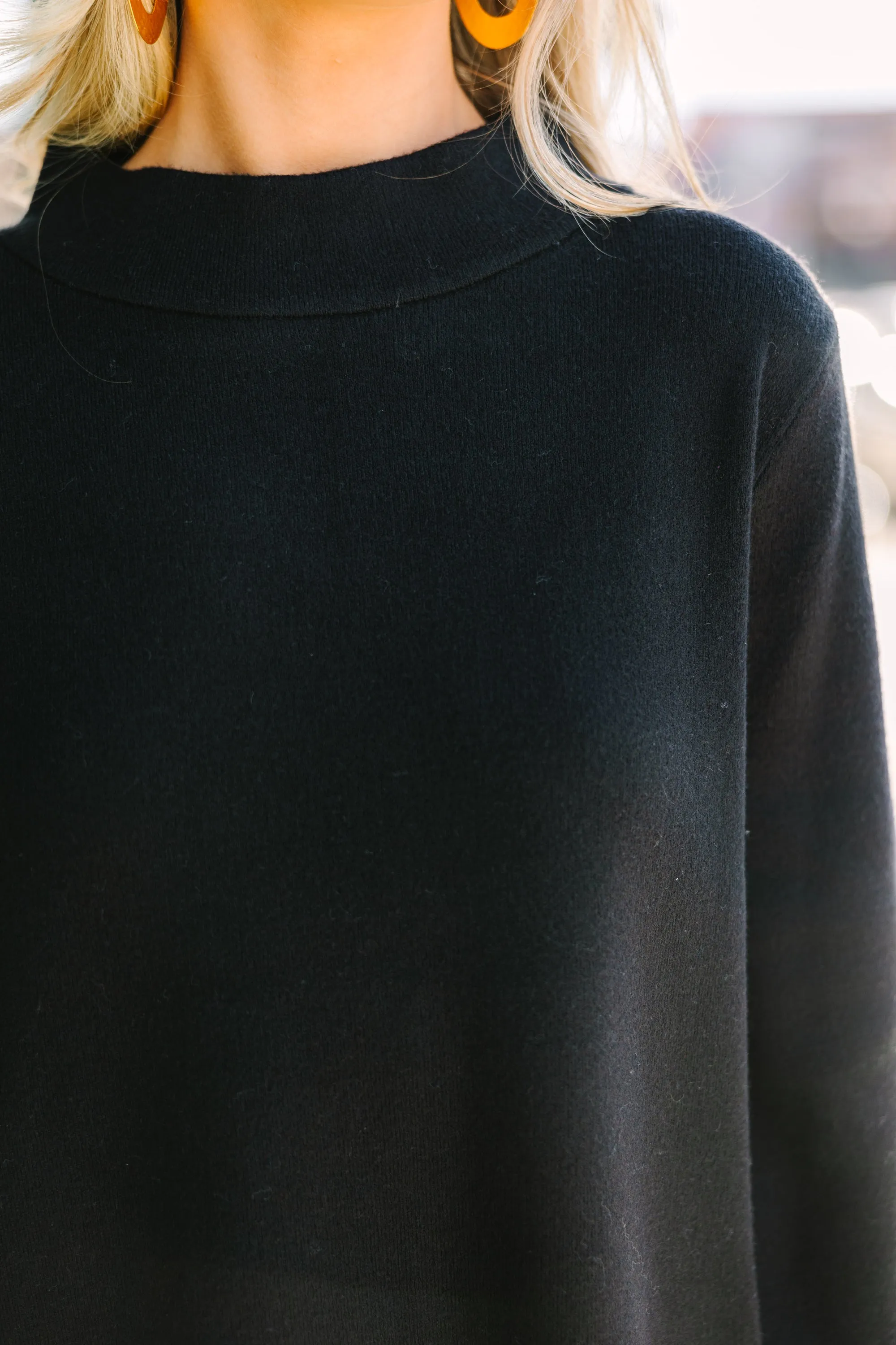 Fate: Feeling Fine Black Mock Neck Sweater