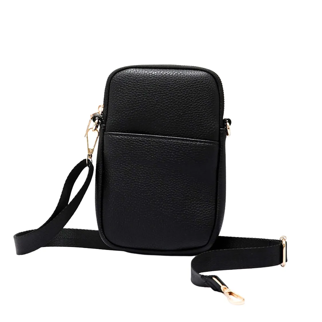 Faux Leather Rectangle Crossbody Bag