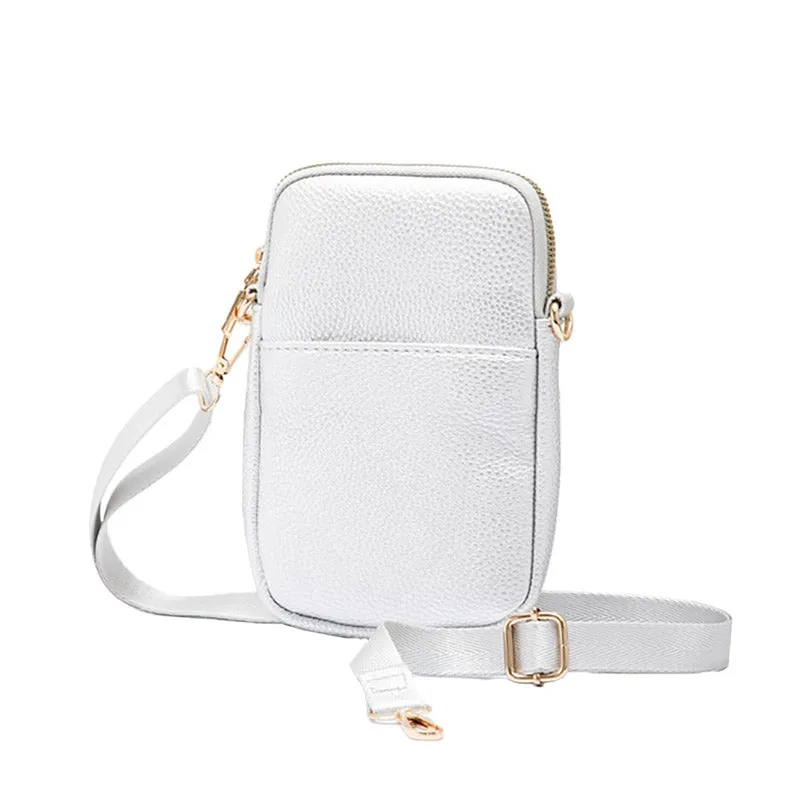 Faux Leather Rectangle Crossbody Bag