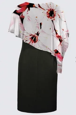 Floral Embosses: Pictorial Cherry Blossoms 01-02 Designer Joni Cape Dress