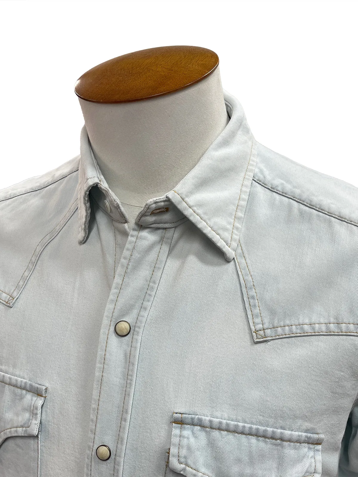 Fortela Light Wash Denim Texan Shirt