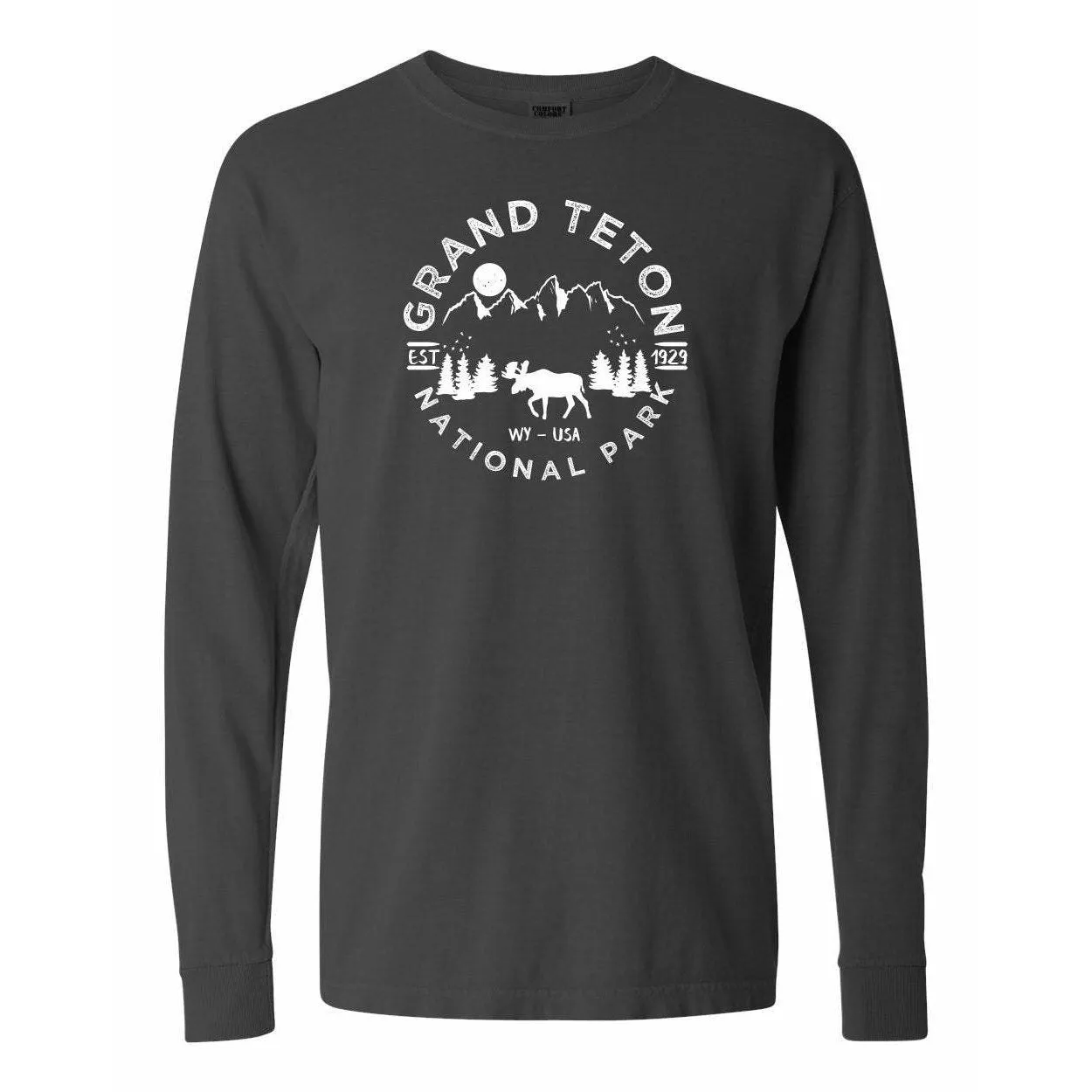 Grand Teton National Park Comfort Colors Long Sleeve T Shirt