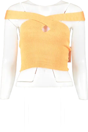 h:ours Orange Cia Crossover Off Shoulder Top UK XS