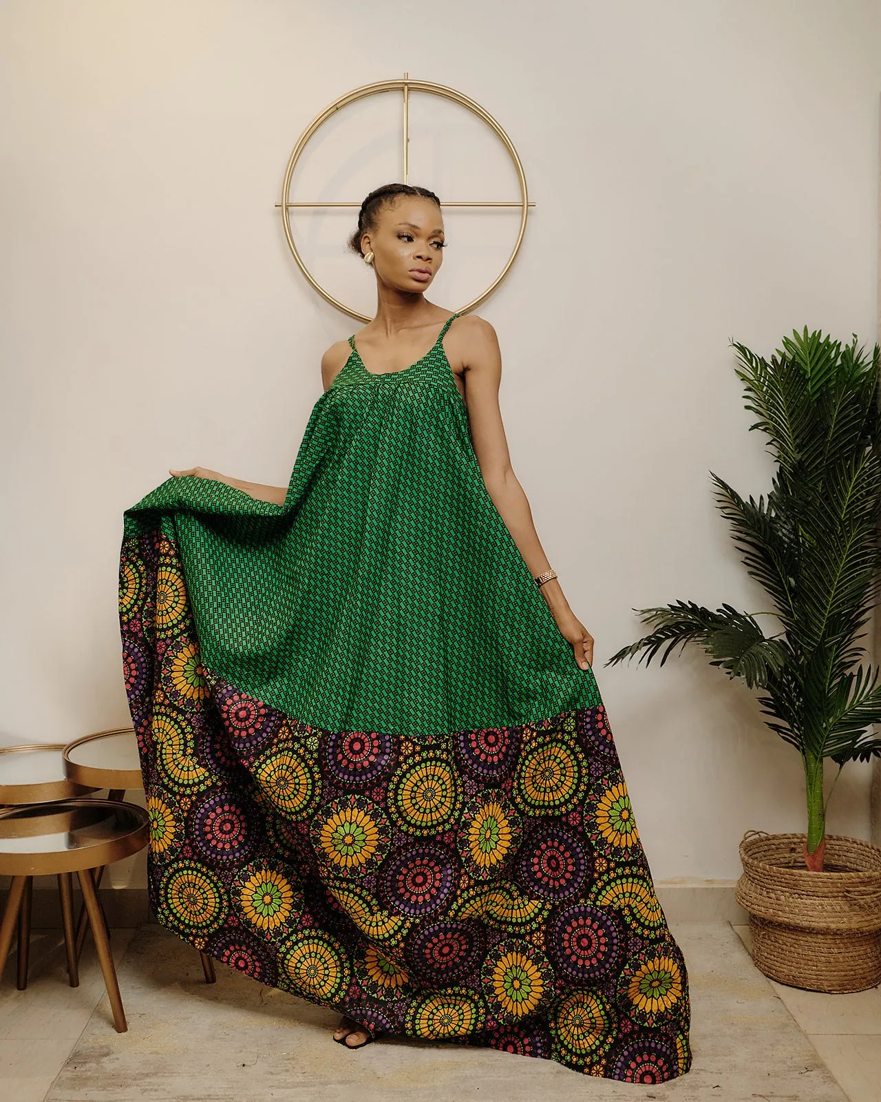 Kachi Multicolour Sleeveless Maxi Dress