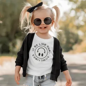 Kid's Smiling Face Slogan T-shirt