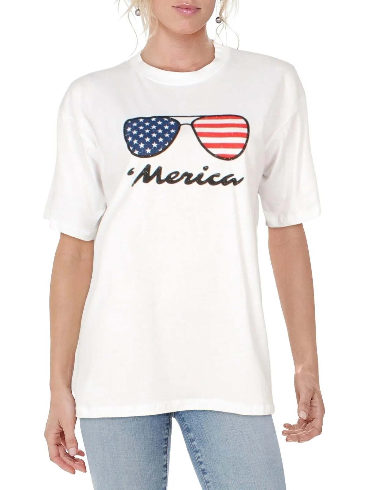 'Merica Womens Graphic Short Sleeves T-Shirt