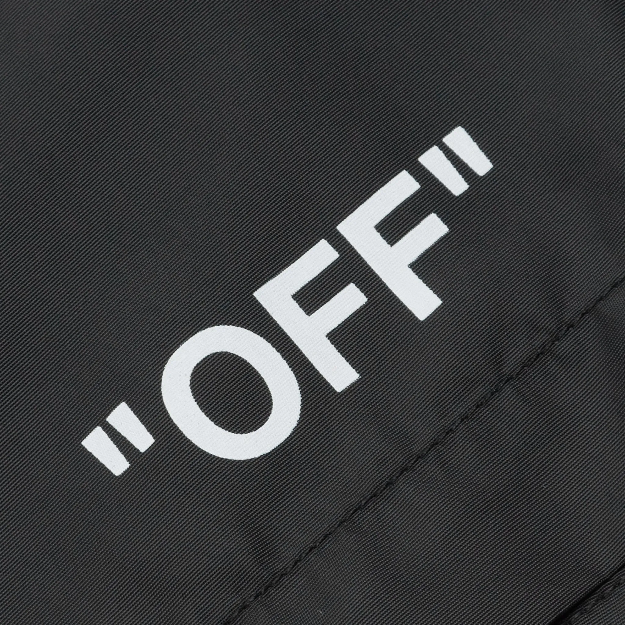 Off-White Logo Print Black Swim Shorts