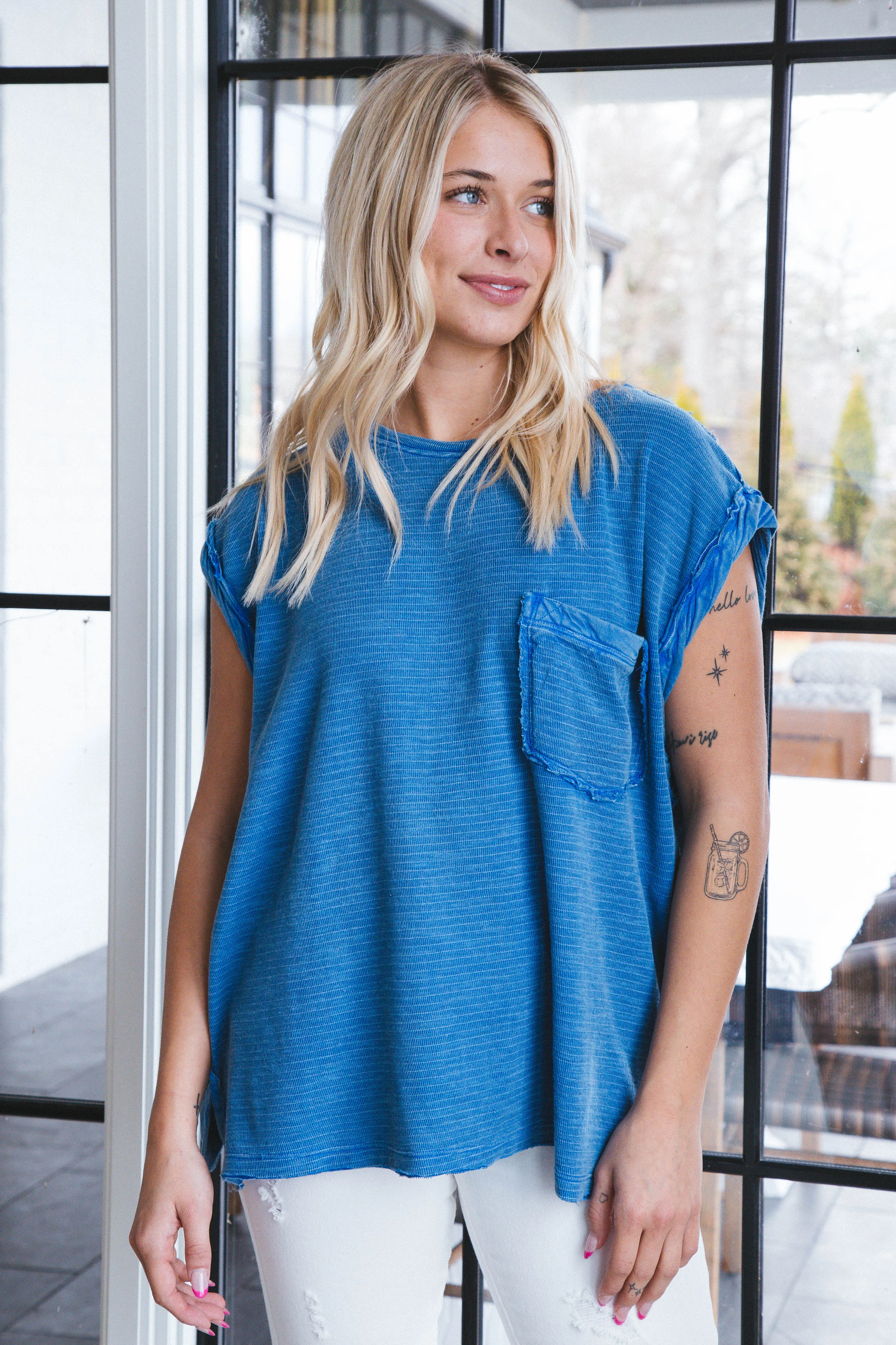 Our Time Tee, Cobalt Blue | Free People