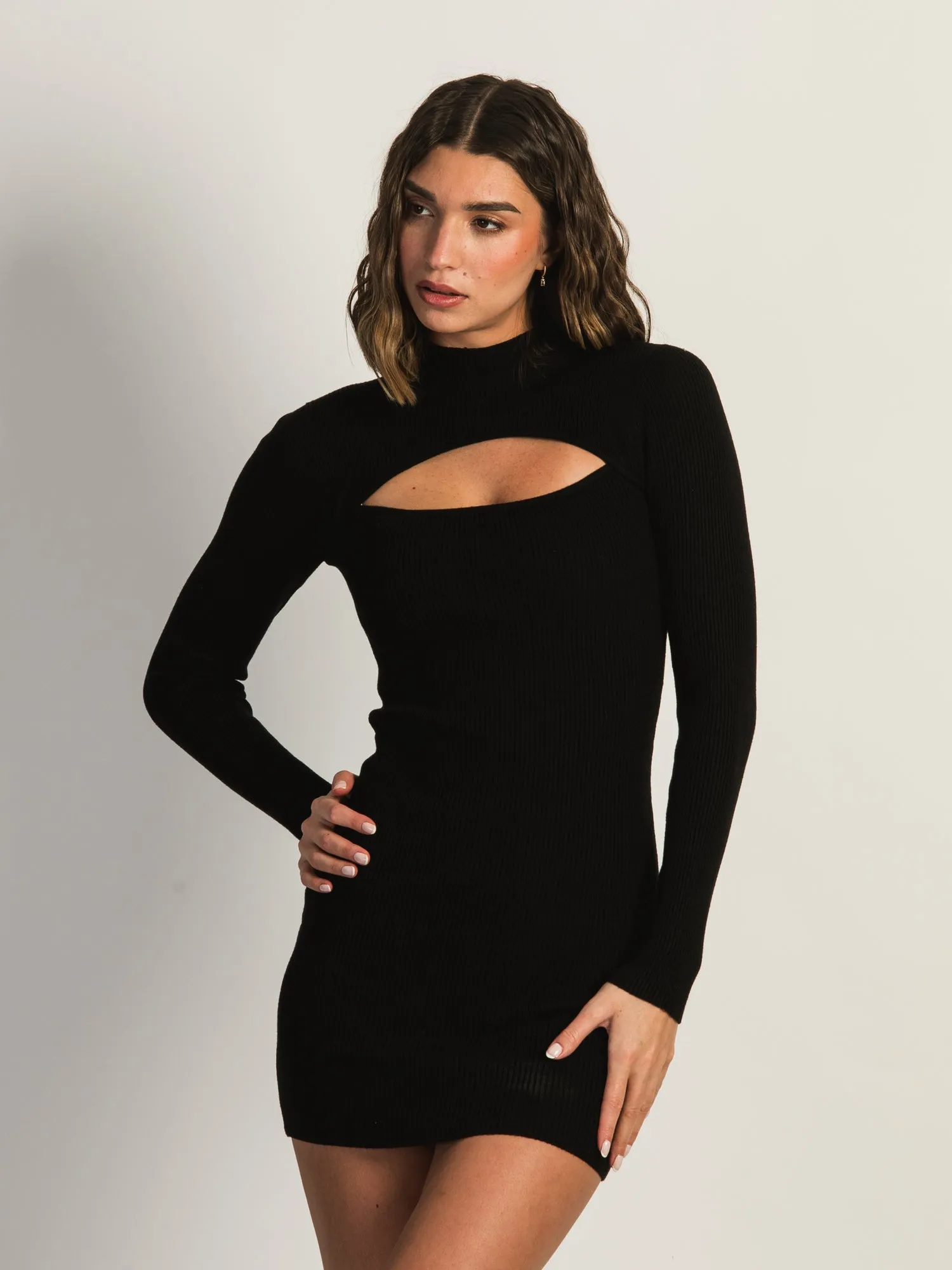 PRINCESS POLLY LYVIA LONG SLEEVE MINI DRESS