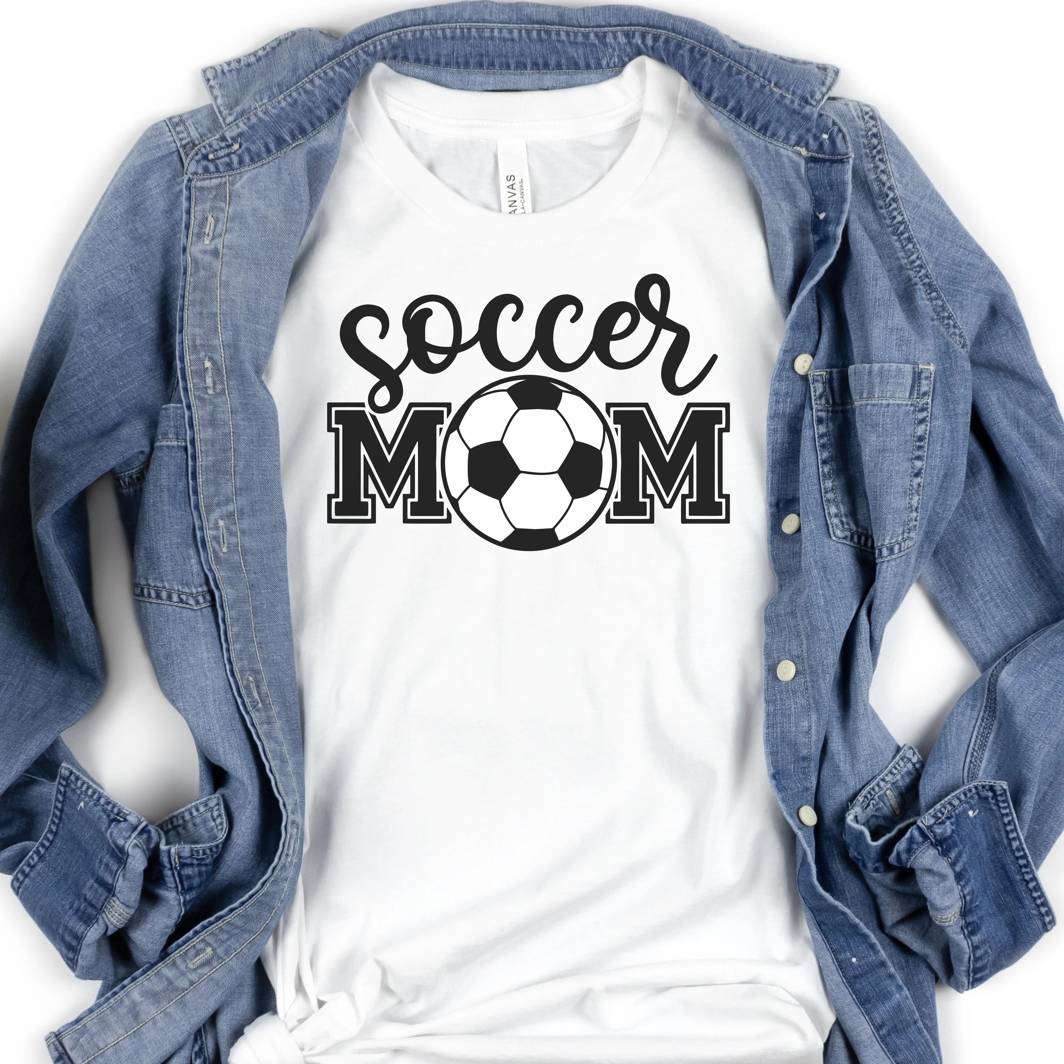 Soccer Mom Shirt with Soccer Ball | Sports Mom Tee