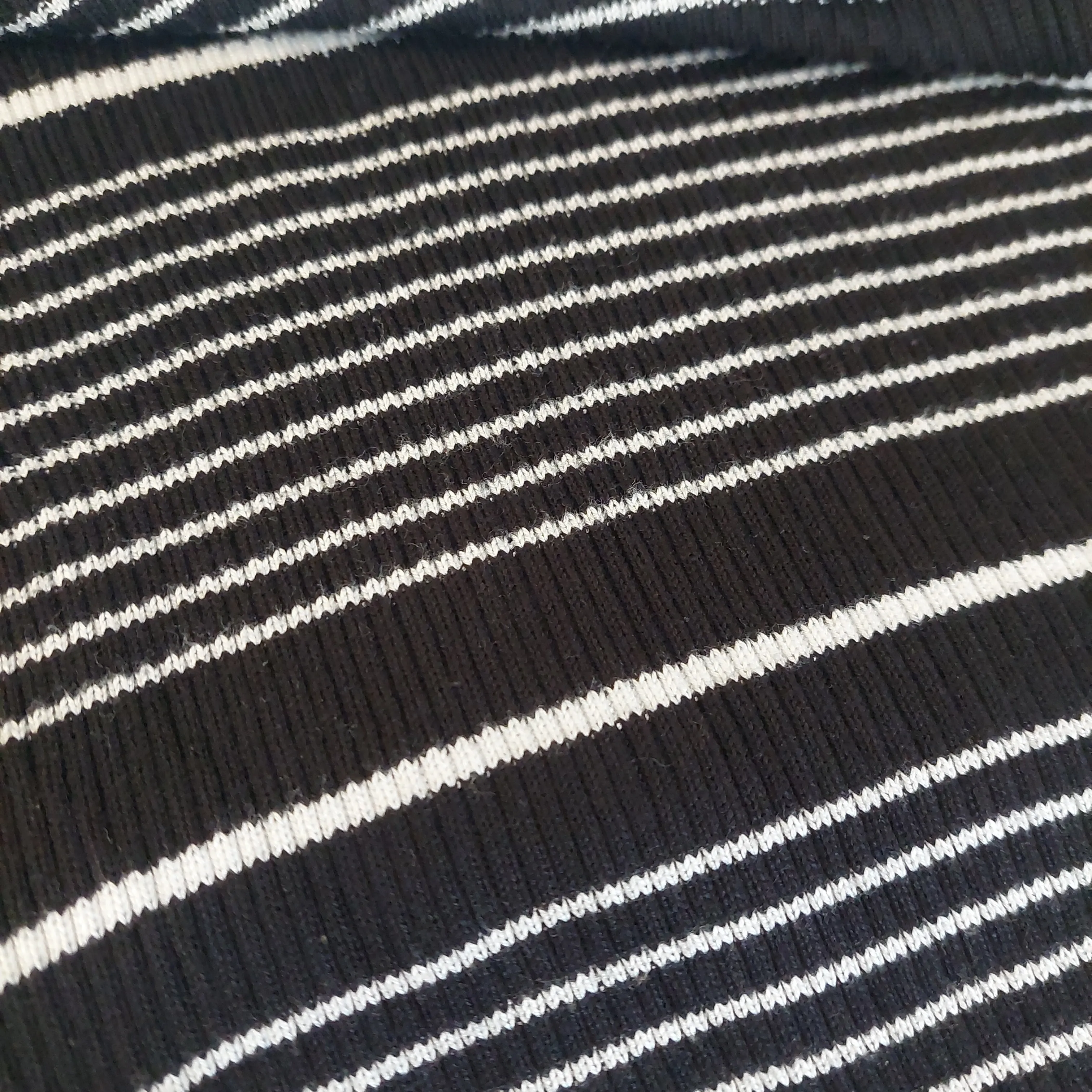 Top Shop Black & White Striped Turtle-neck Sweater | Gently used |