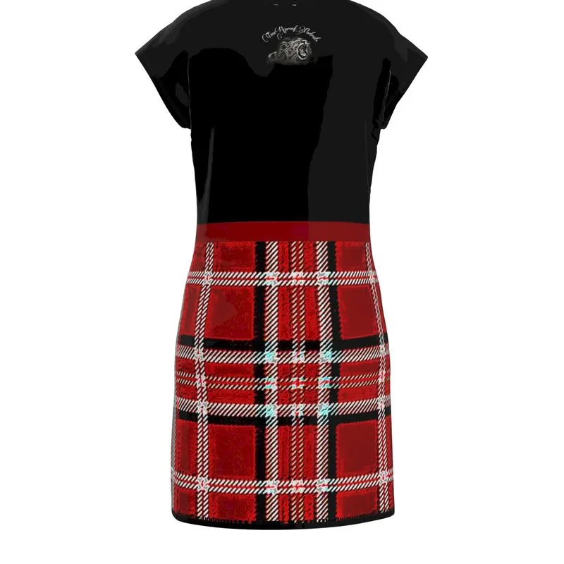 TRP Twisted Patterns 06: Digital Plaid 01-05A Designer Tunic T-shirt Dress