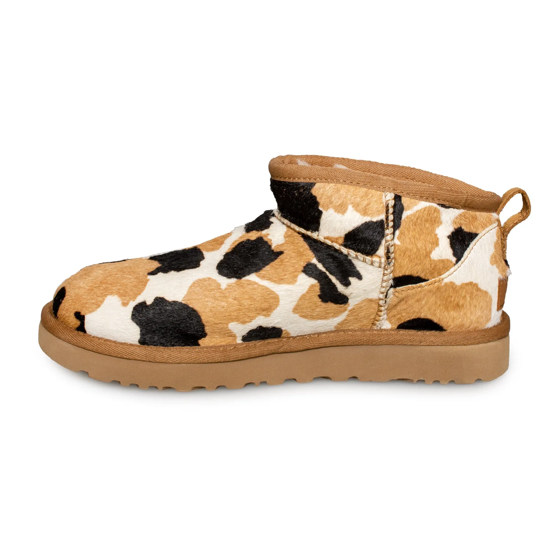 UGG Classic Ultra Mini Cow Print Chestnut Boots - Women's