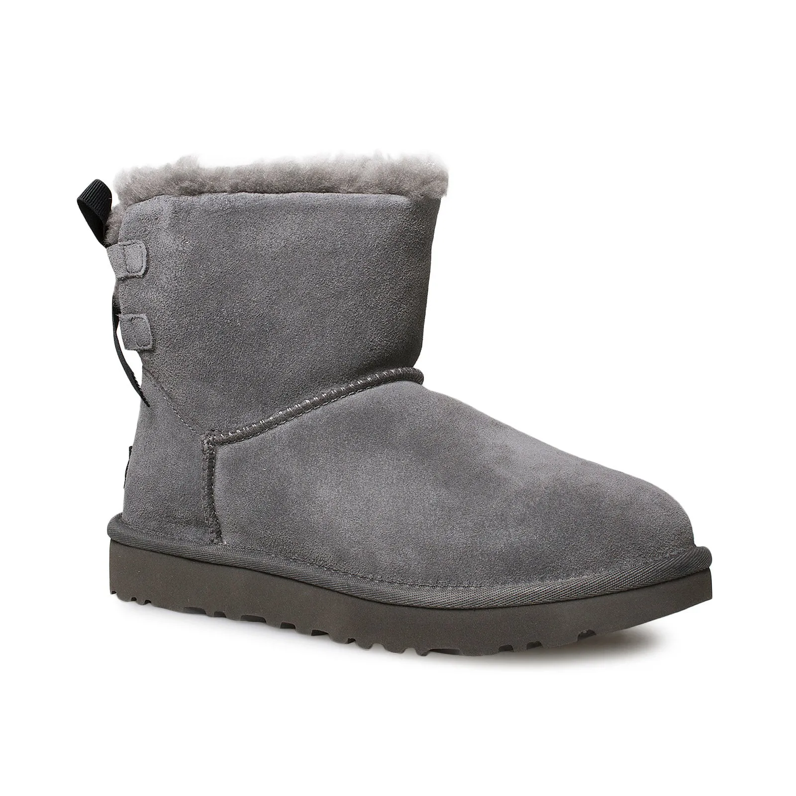 Womens UGG Mini Continuity Bow Charcoal Boots – Stylish and Cozy Footwear for Everyday Wear