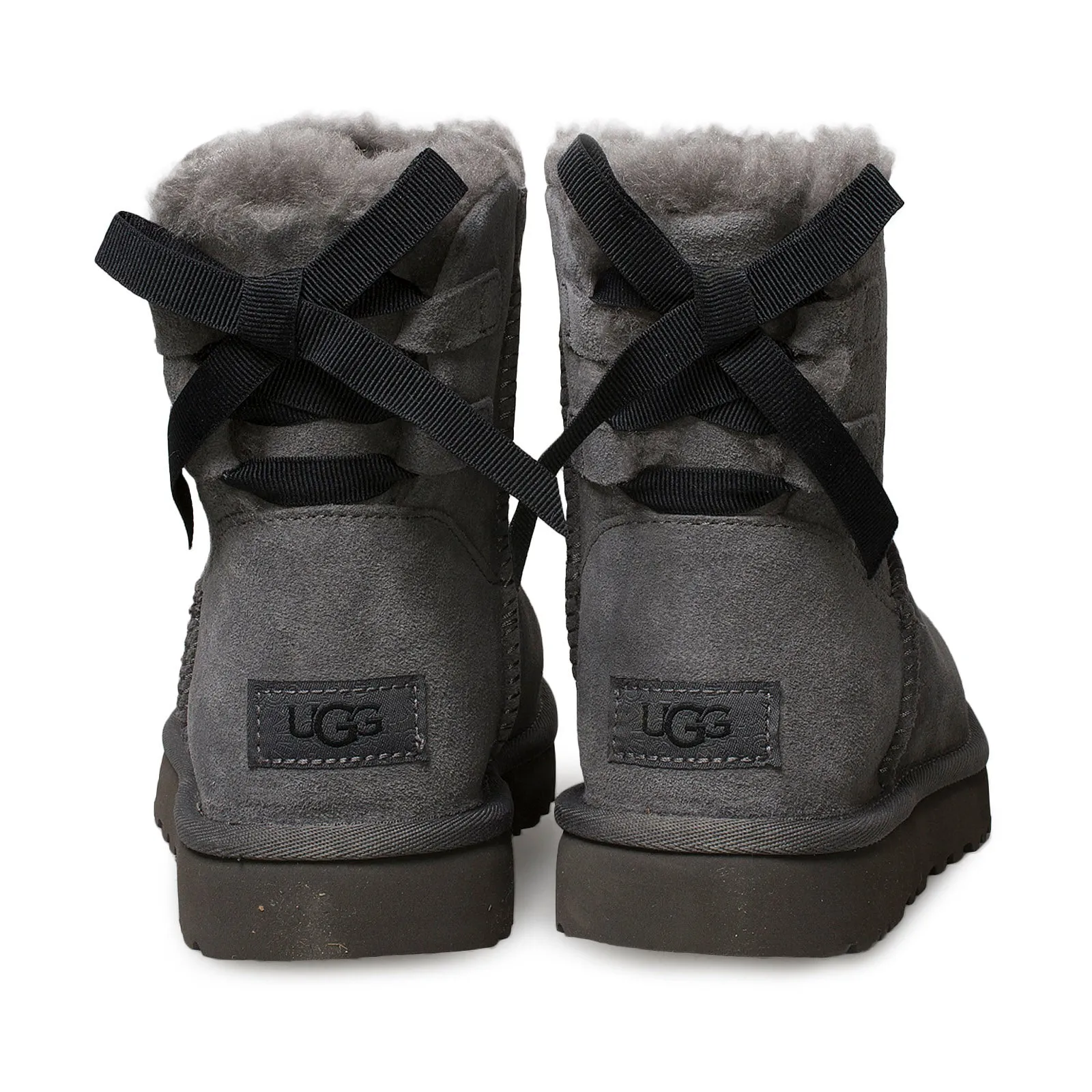 Womens UGG Mini Continuity Bow Charcoal Boots – Stylish and Cozy Footwear for Everyday Wear