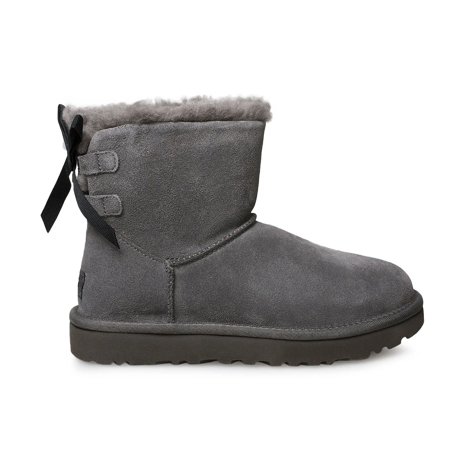 Womens UGG Mini Continuity Bow Charcoal Boots – Stylish and Cozy Footwear for Everyday Wear