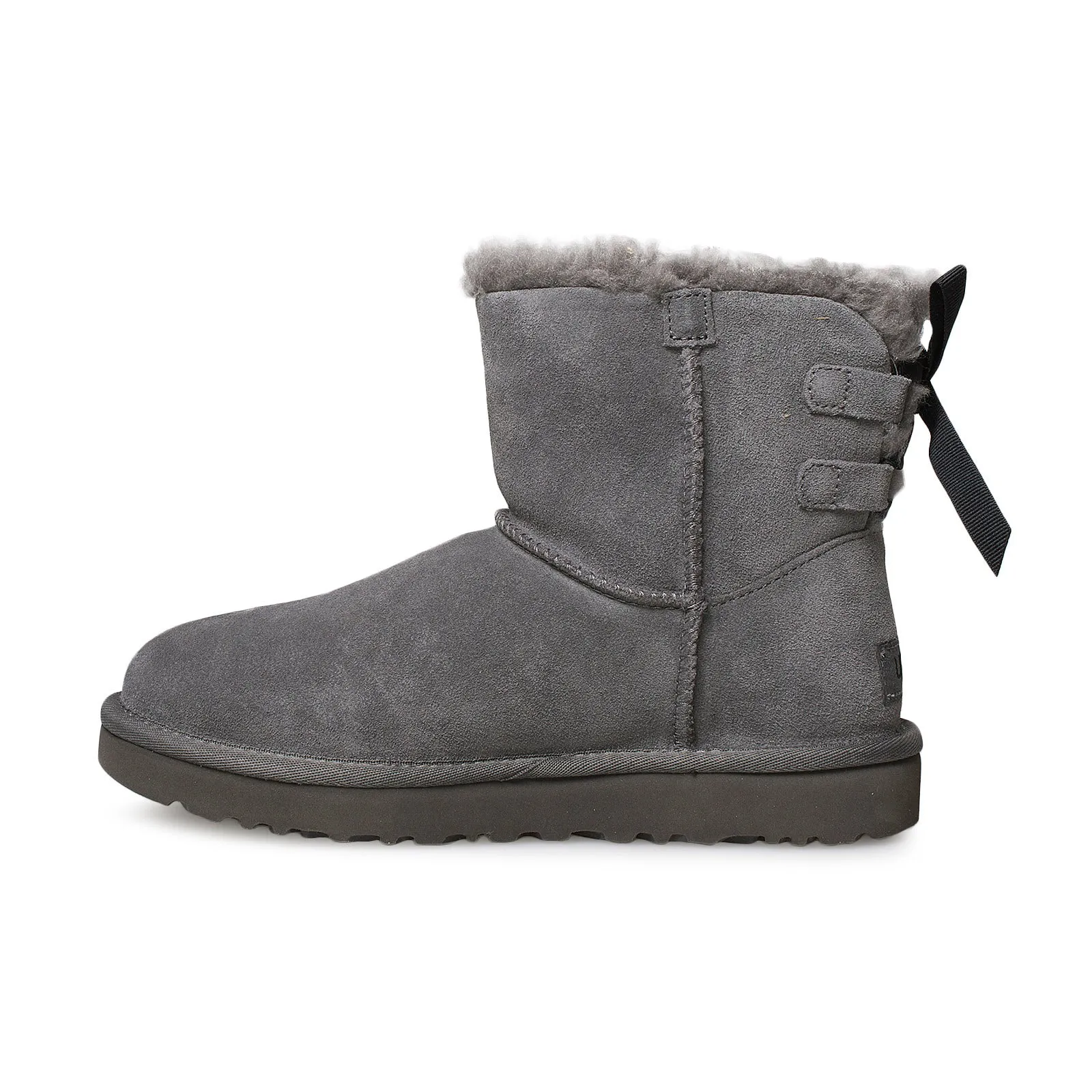 Womens UGG Mini Continuity Bow Charcoal Boots – Stylish and Cozy Footwear for Everyday Wear