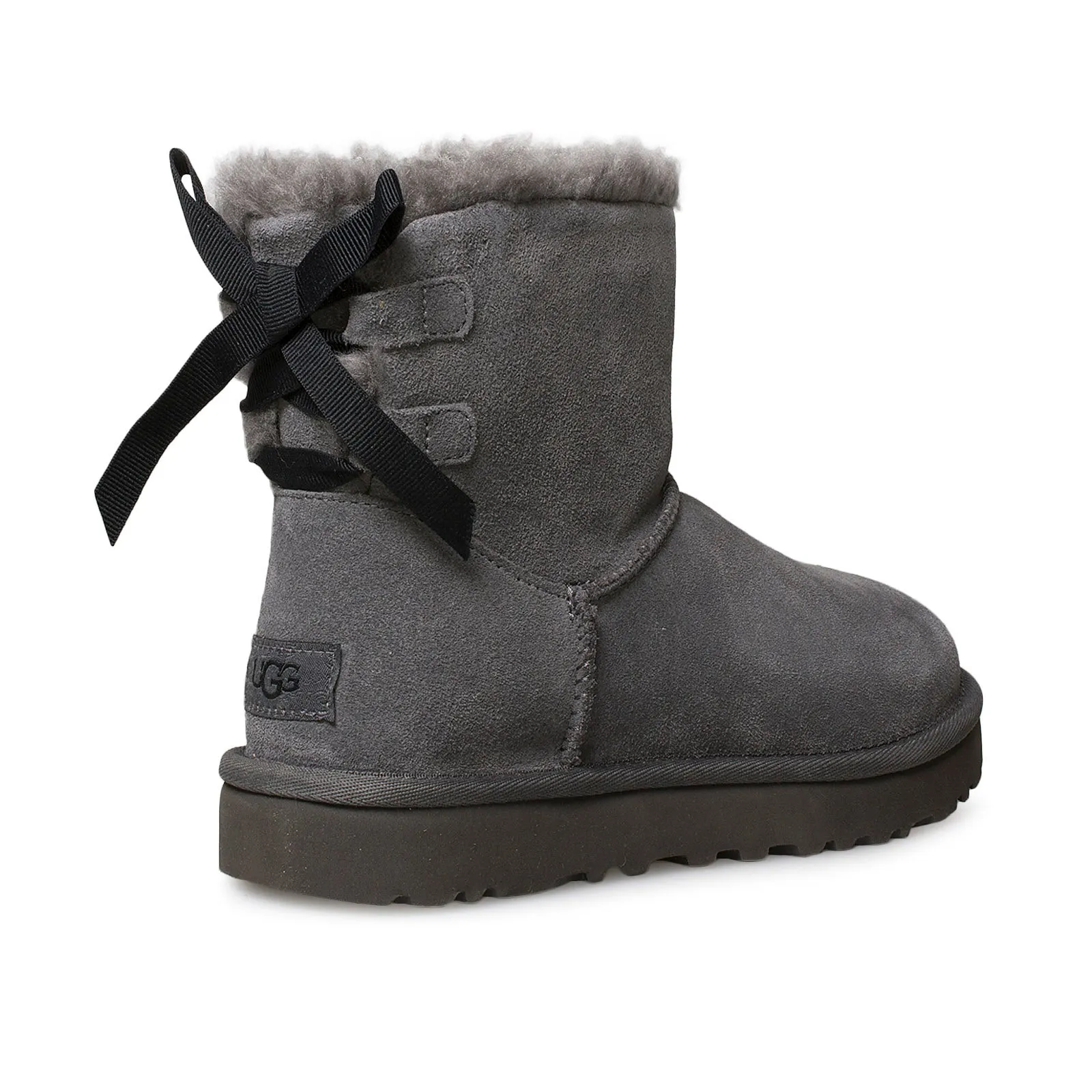 Womens UGG Mini Continuity Bow Charcoal Boots – Stylish and Cozy Footwear for Everyday Wear