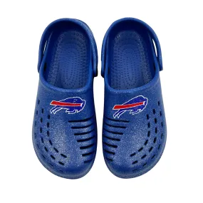 Women's Buffalo Bills Royal Blue With Glitter Clogs