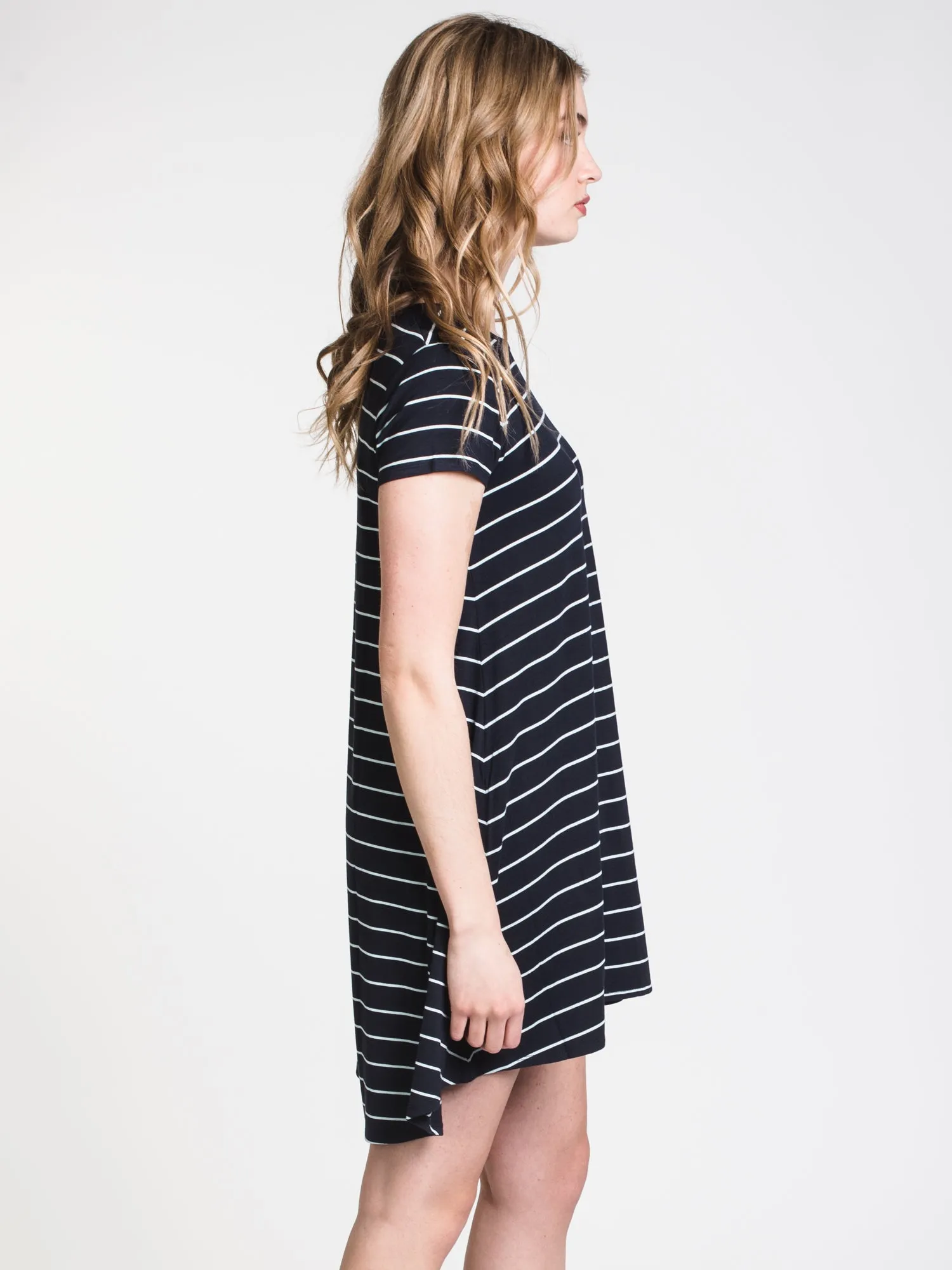 WOMENS LEIGH STRIPE TEE DRESS - CLEARANCE