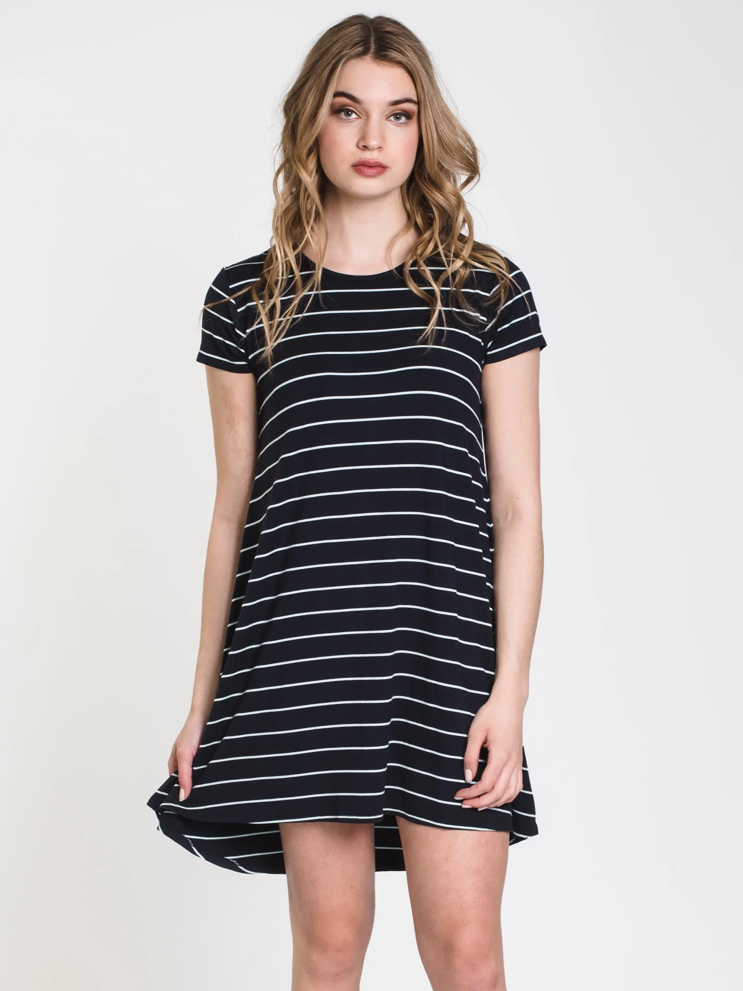 WOMENS LEIGH STRIPE TEE DRESS - CLEARANCE