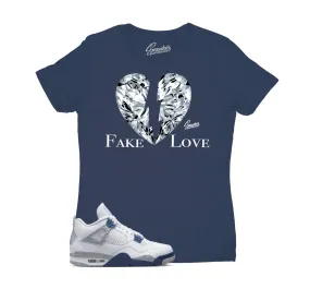 Womens Midngiht Navy 4 Shirt - Fake Love - Navy